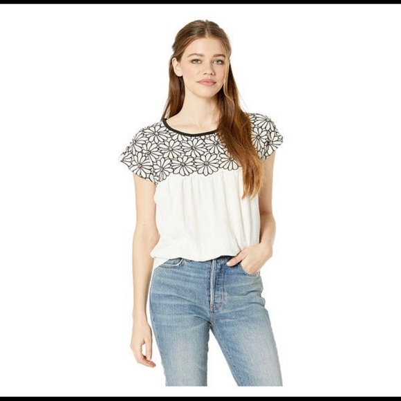 NWT Free💕People Georgia Bubble Hem Top in Ivory - Picture 6 of 8